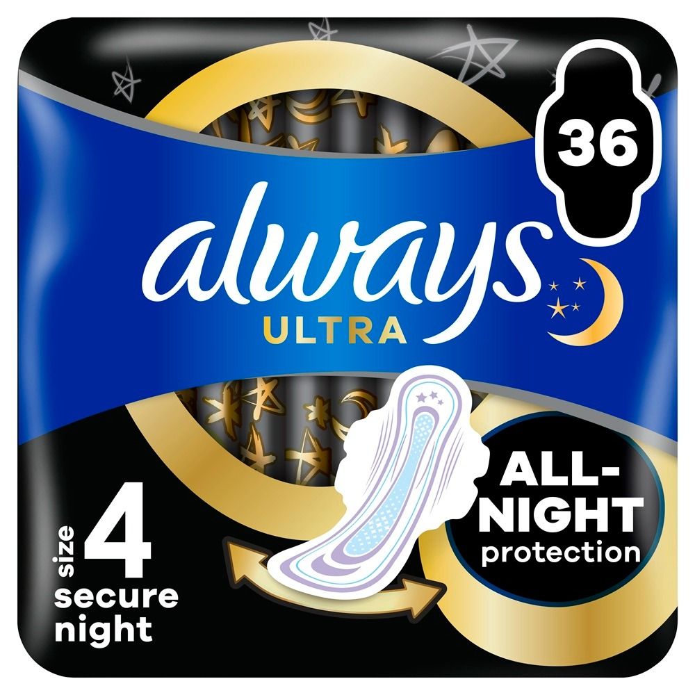 Always Ultra Secure Night Дамски нощни превръзки х36 броя