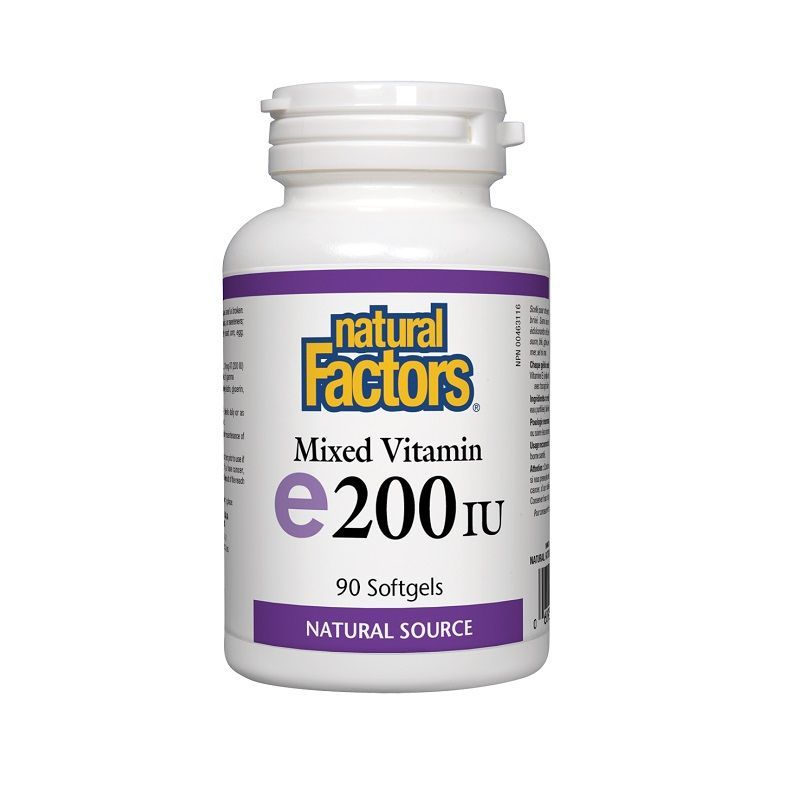 Витамин Е Токофероли микс антиоксидантна защита 200IU х90 капсули Natural Factors