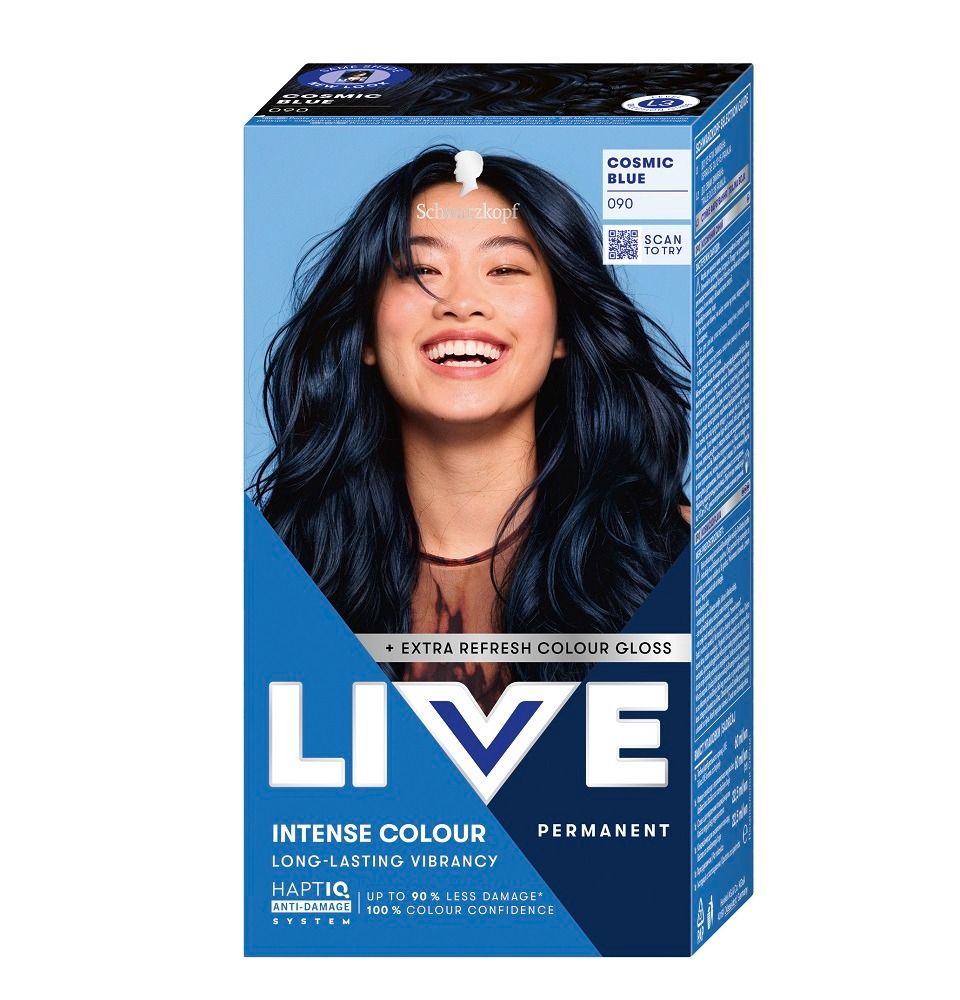 Live Intense Colour Трайна крем боя за коса, 090 Cosmic Blue