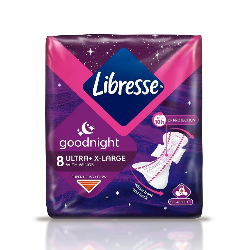 Libresse Ultra Thin Нощни дамски превръзки х8 броя