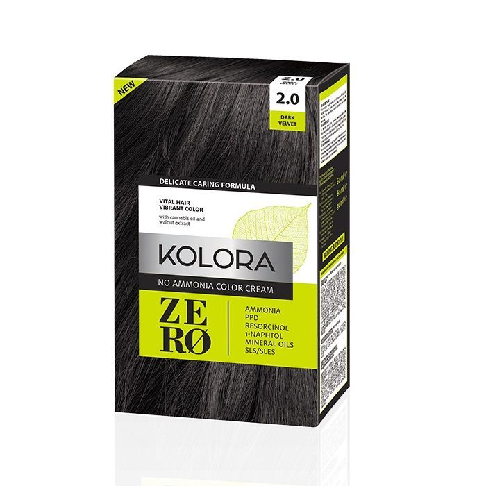 Kolora Zero Безамонячна полутрайна крем-боя за коса 2.0 Тъмно кадифе