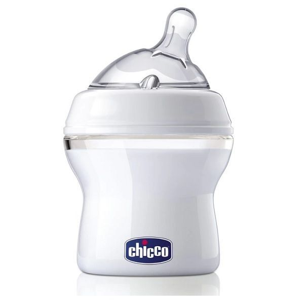 Chicco Natural Feeling Шише за хранене със силиконов биберон с една капка за деца над 0 месеца x150 мл