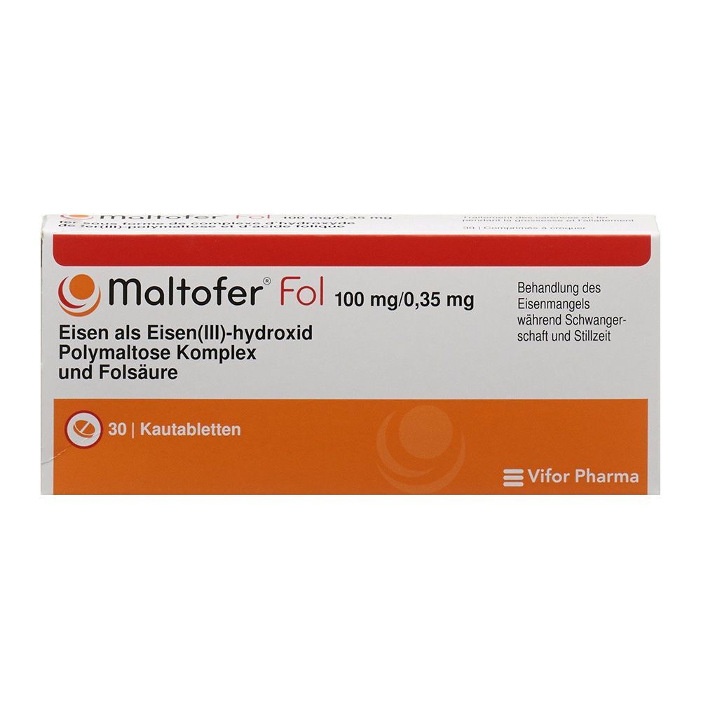Малтофер Фол 100 mg/0,35 mg х30 таблетки за дъвчене
