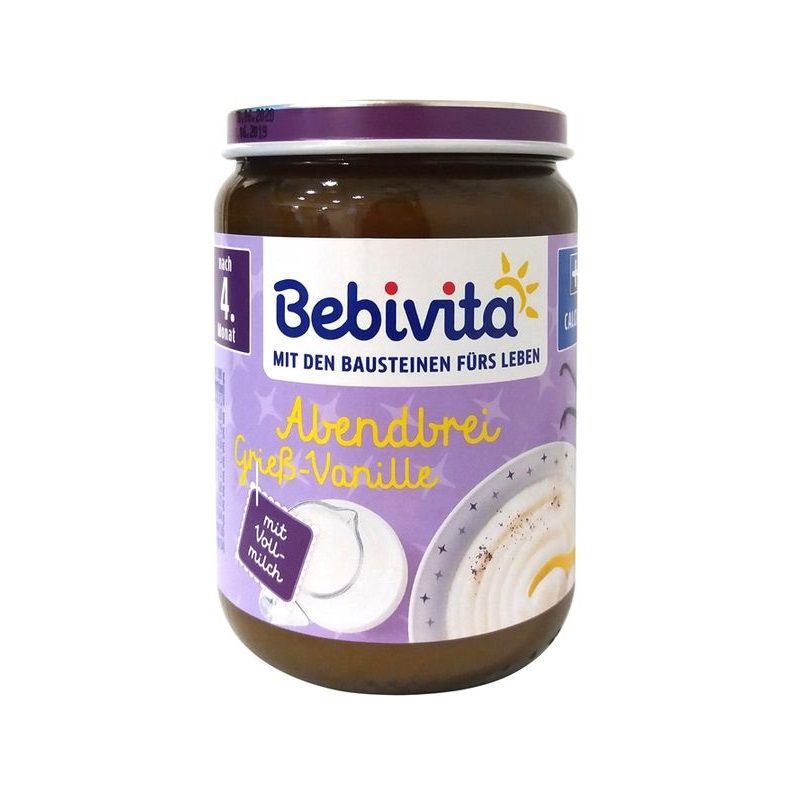 Bebivita Каша ''Лека нощ'' грис с ванилия за деца над 4 месечна възраст х190 грама