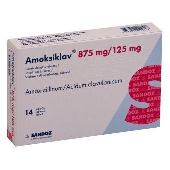 Амоксиклав 875 mg/125 mg х14 филмирани таблетки Sandoz, Беста Мед