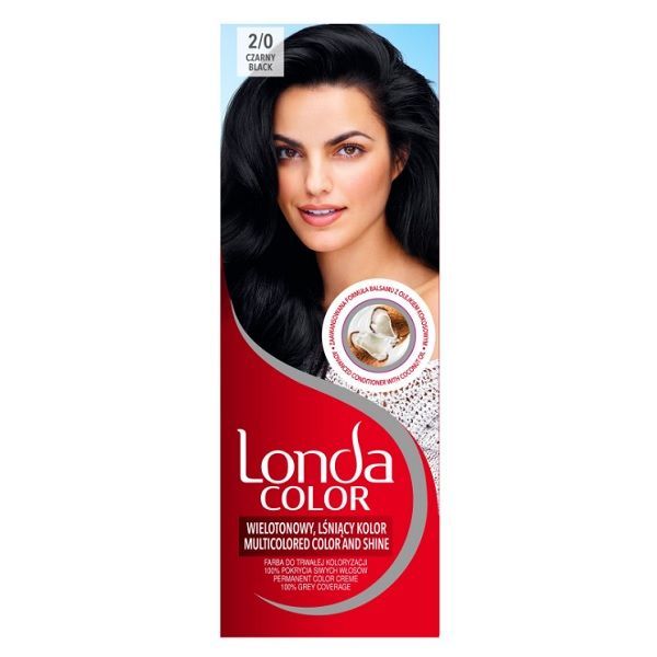 Londa Color Перманентна крем-боя за коса, 2/0 Черен