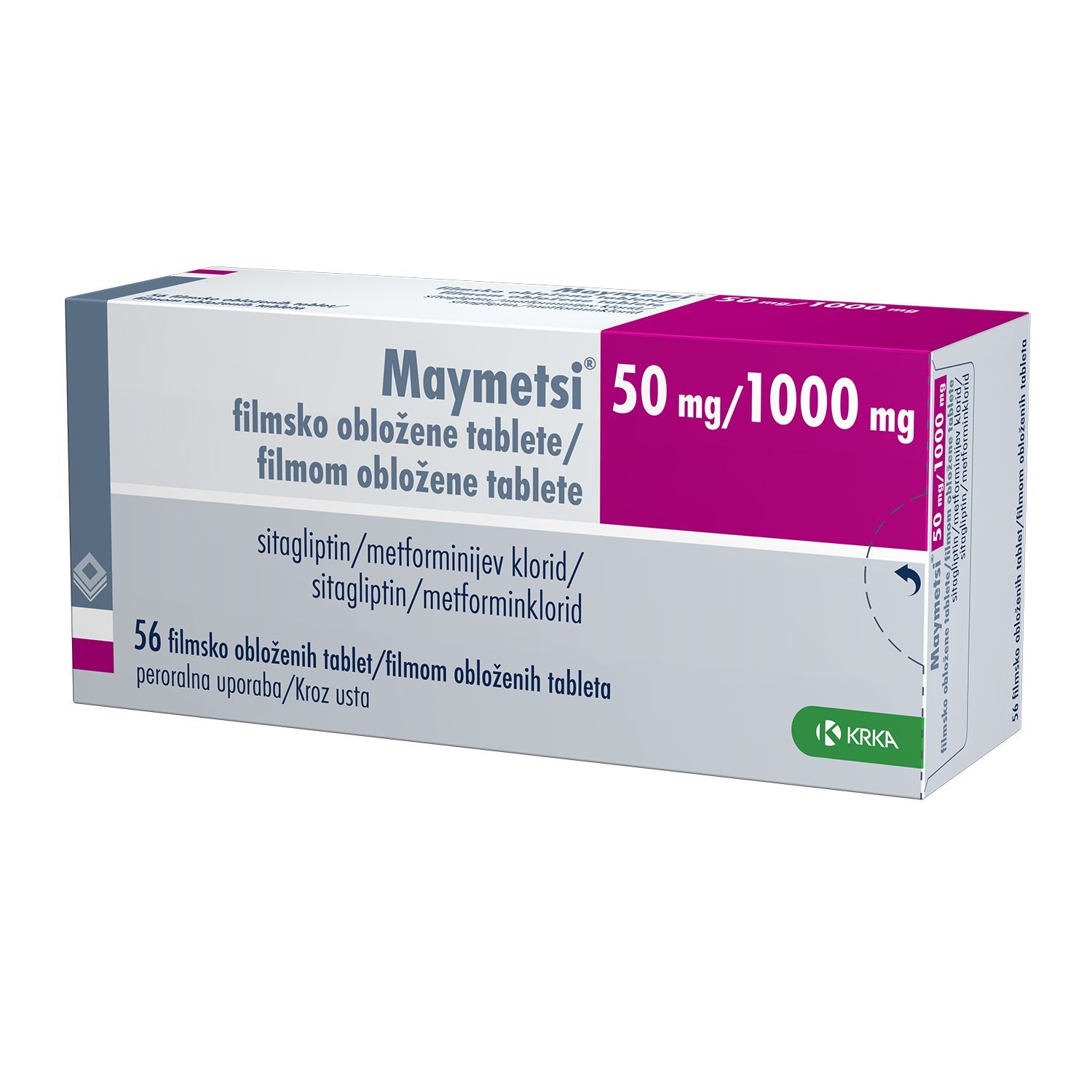 Майметси 50 mg/1 000 mg х56 филмирани таблетки
