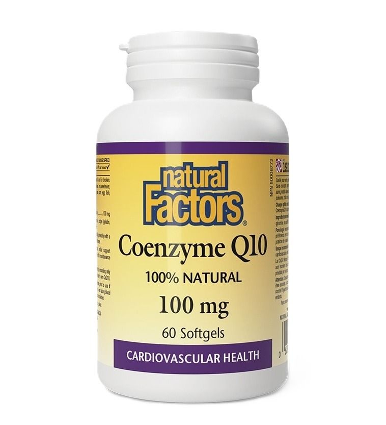 Коензим Q10 за здраво сърце 100 mg х60 софтгел капсули Natural Factors