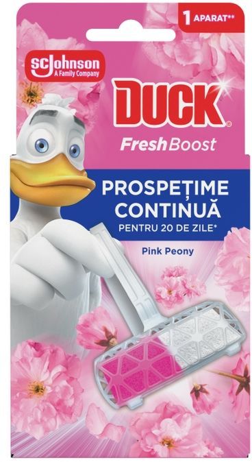 Duck Fresh Boost Тоалетно блокче с аромат на божур x16 грама