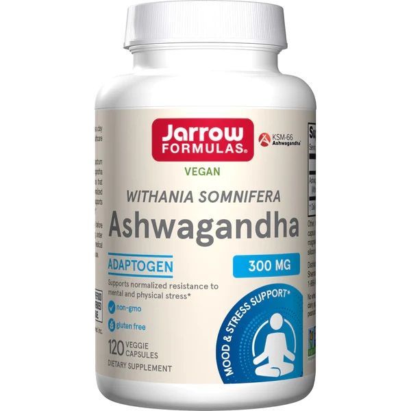 Ashwagandha Екстракт от Ашваганда, 300 мг x120 капсули, Jarrow