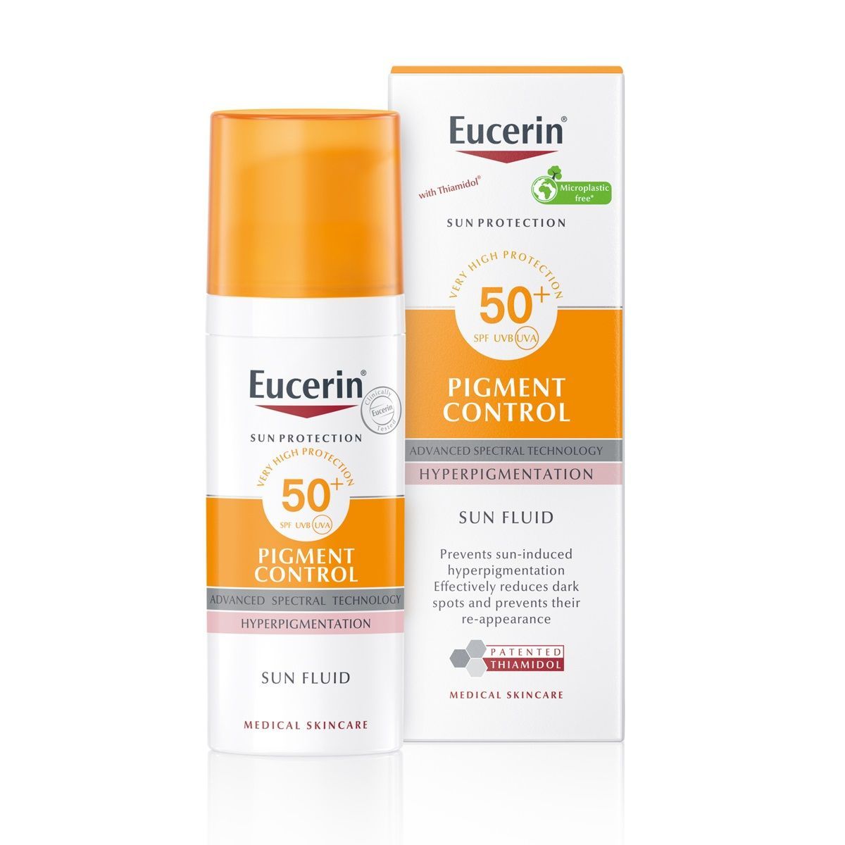 Eucerin Pigment Control Слънцезащитен флуид за лице с фактор SPF50+ х50 мл