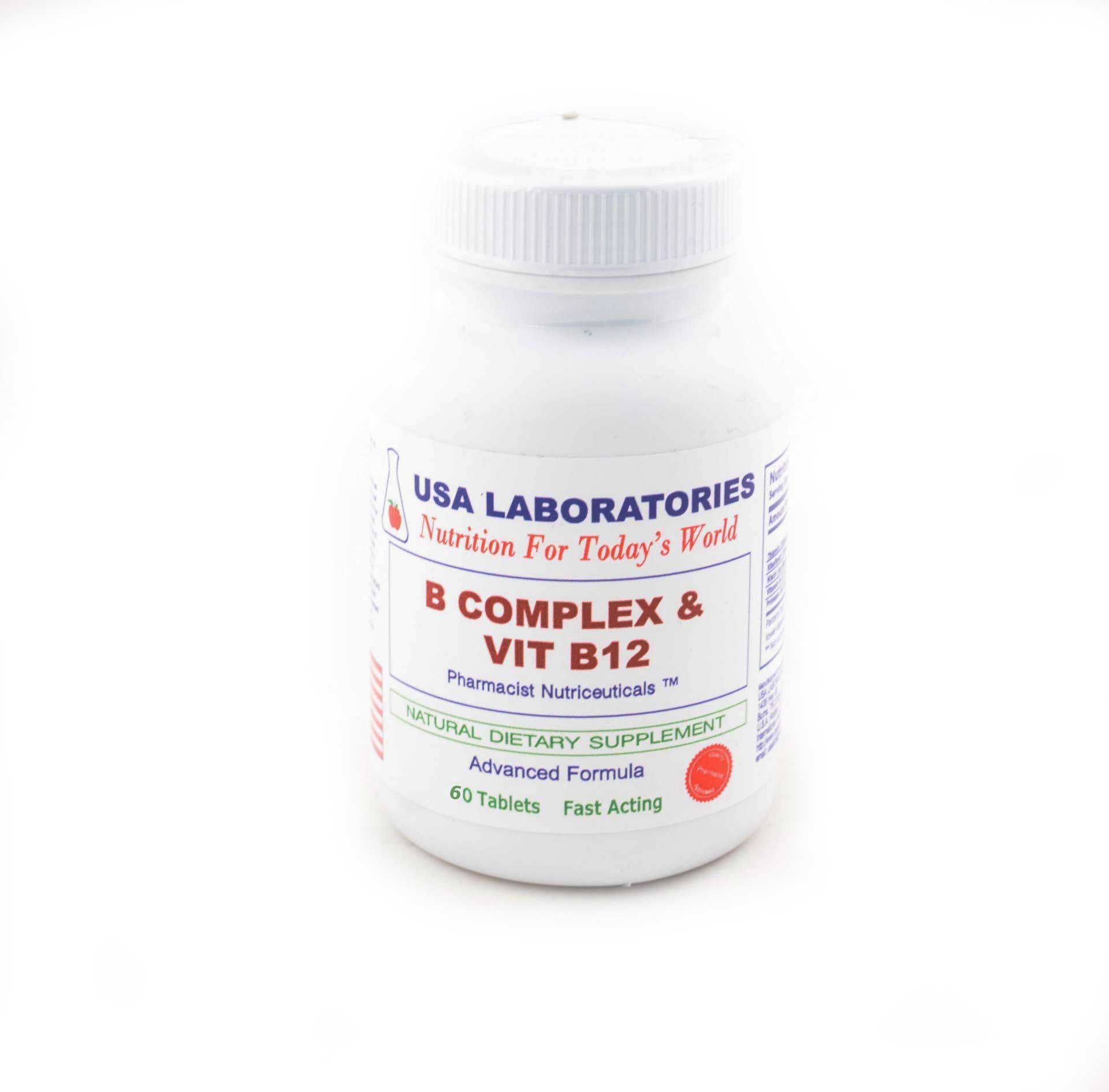 В комплекс с витамин В12 х60 таблетки USA Laboratories