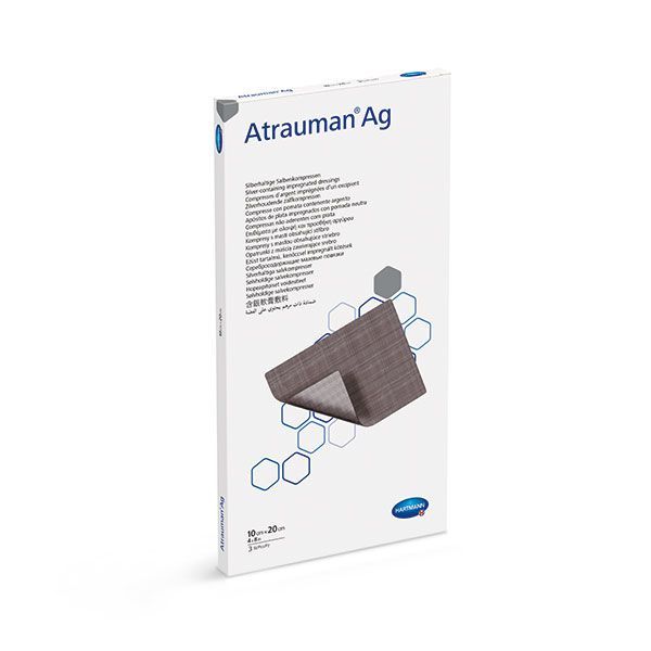 Hartmann Atrauman Ag Тюлена мазева превръзка със сребро 10x20 см x3 броя