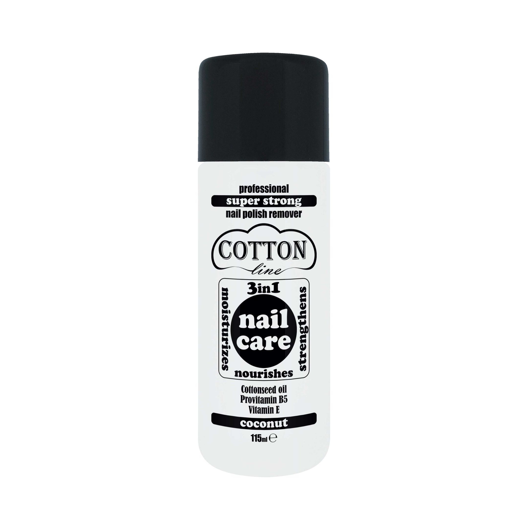 Cotton Line Nail Care 3в1 Професионален супер силен лакочистител Кокос х115 мл