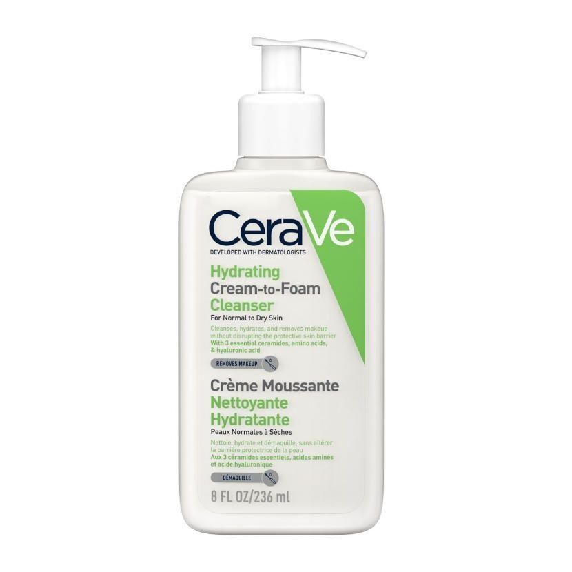 CeraVe Хидратираща измиваща крем пяна за нормална към суха кожа x236 мл