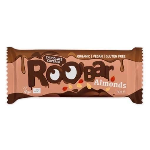 Roobar Almonds Био бадемов бар покрит с шоколад x30 грама