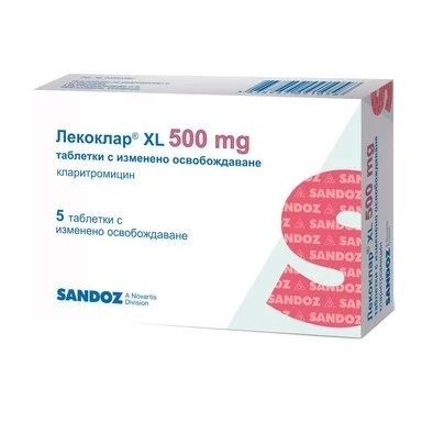 Лекоклар XL, 500 мг x5 таблетки с изменено освобождаване