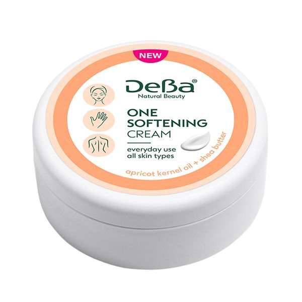 DeBa Natural Beauty ONE Омекотяващ крем за лице, ръце и тяло с масло от ший и кайсиеви ядки x200 мл