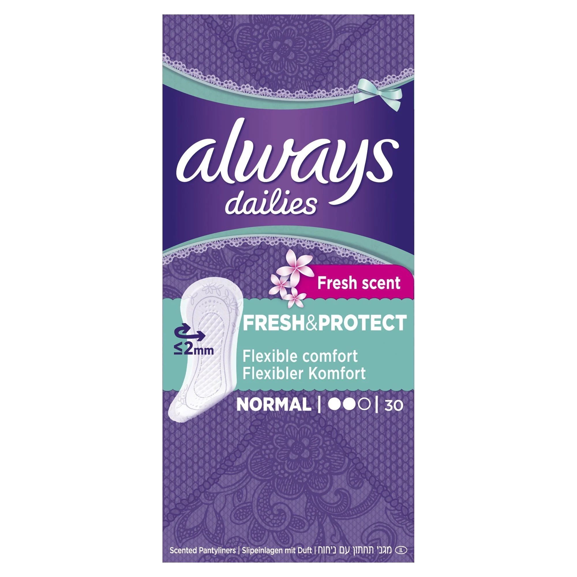 Always Dailies Fresh & Protect Ежедневни дамски превръзки x30 броя