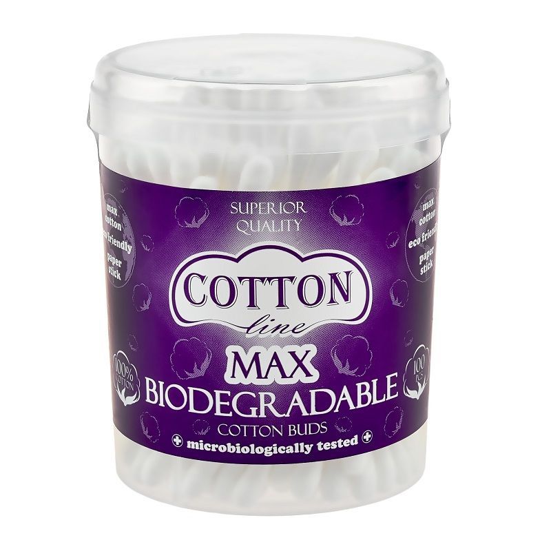 Cotton Line Max Биоразградими клечки за уши x100 броя