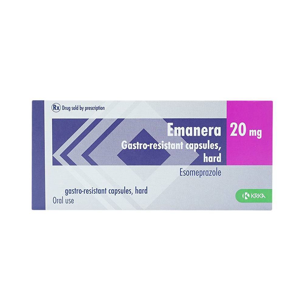 Еманера 20 mg х28 стомашно-устойчиви твърди капсули KRKA