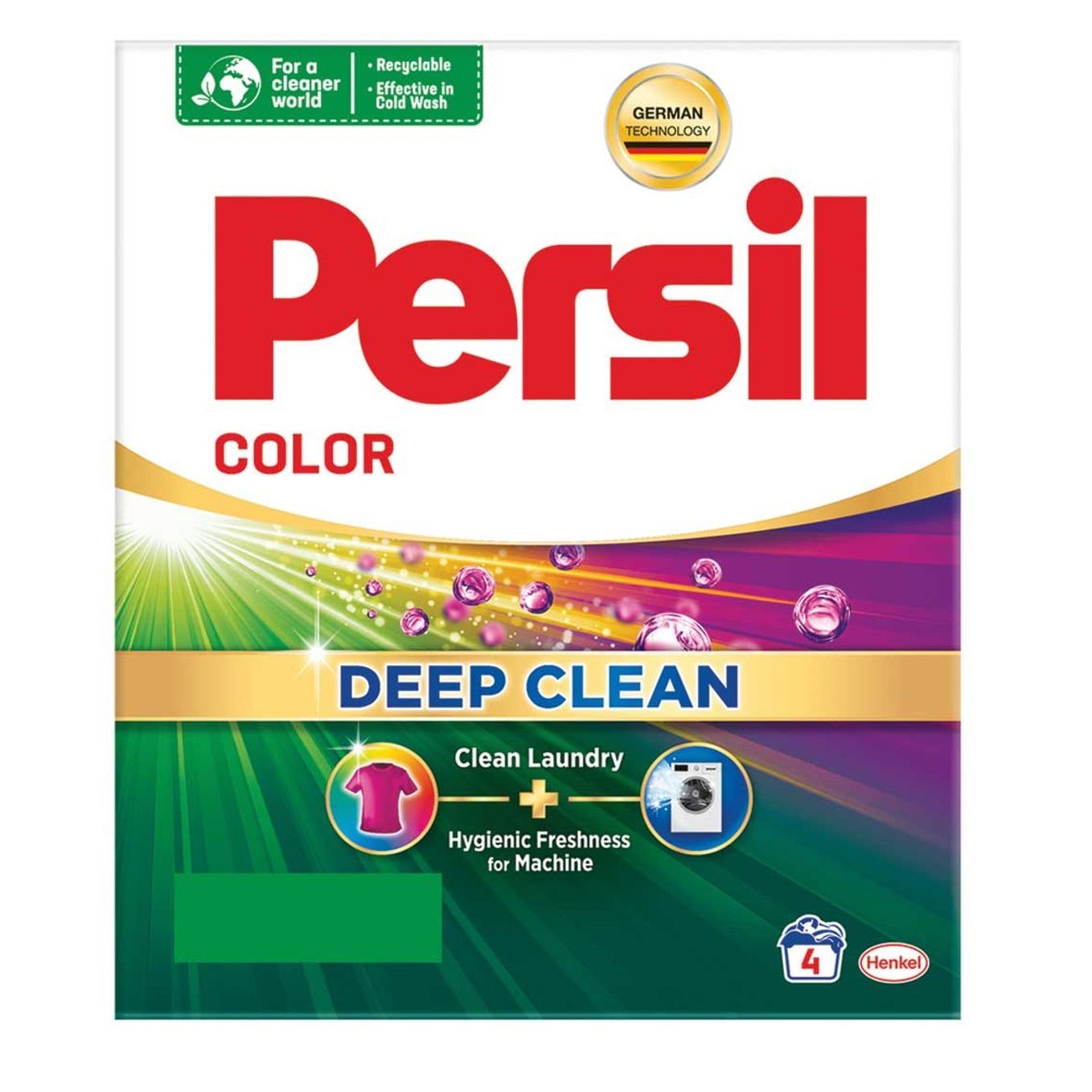 Persil Deep Clean Color Перилен препарат на прах за цветни тъкани x0.220 кг, 4 пранета
