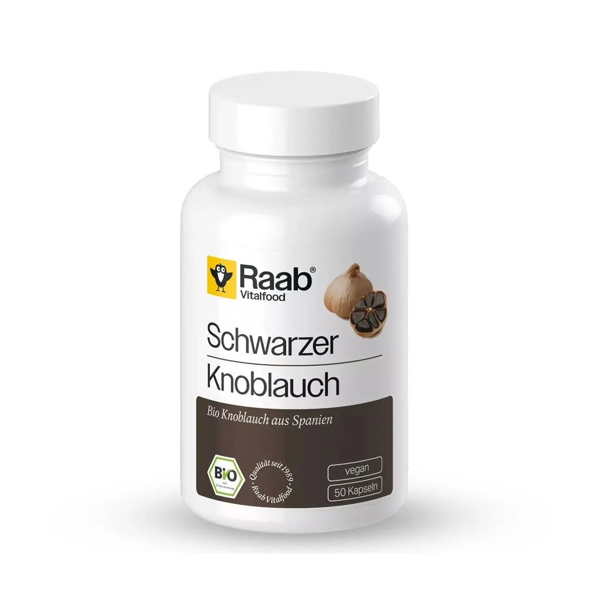 Био черен чесън за нормална функция на сърцето x50 капсули Raab Vitalfood