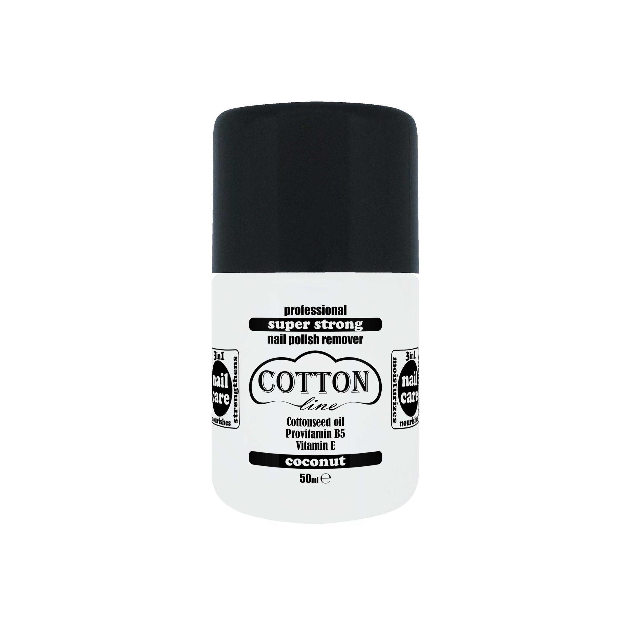 Cotton Line Nail Care 3в1 Професионален супер силен лакочистител Кокос х50мл