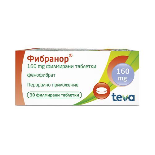 Фибранор 160 mg х30 филмвраии таблетки Teva