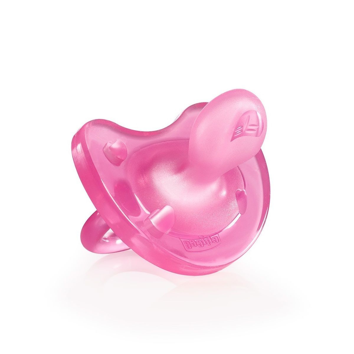 Chicco Physio Soft Залъгалка силикон за деца от 0 до 6 месеца, цвят розов