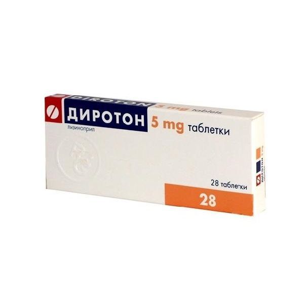 Диротон 5 mg х28 таблетки