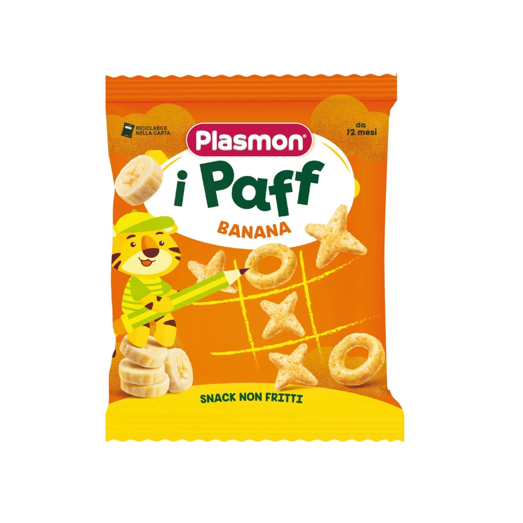 Plasmon Paff Хрупанки с банан за деца над 12-месечна възраст x15 грама, 3325