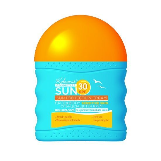Kokona Sun Слънцезащитен крем за тяло за хора с чувствителна и много светла кожа SPF30 х75 мл