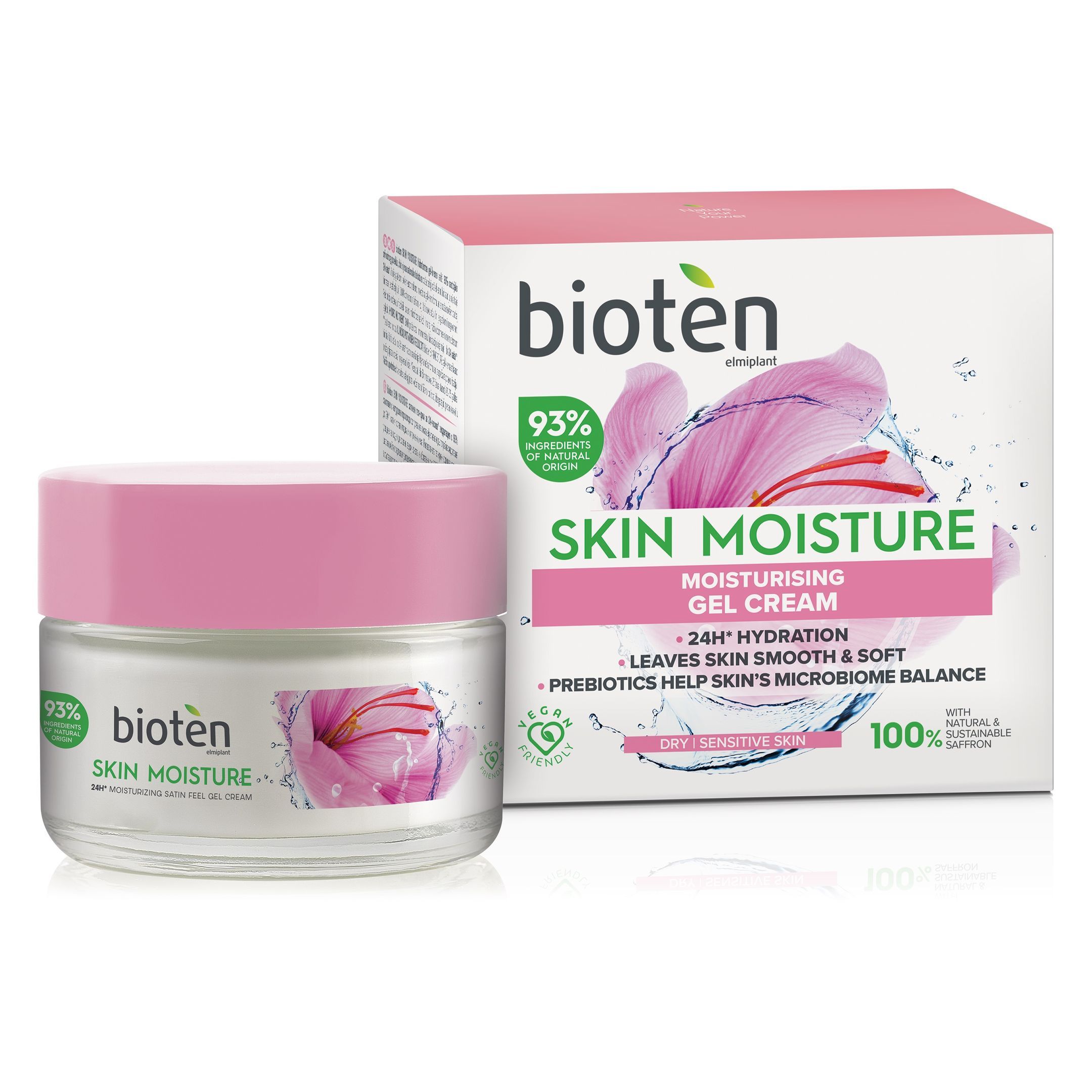 Bioten Skin Moisture Хидратиращ крем за лице с екстракт от шафран за суха и чувствителна кожа х50 мл