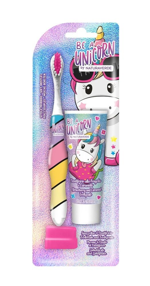 Naturaverde Be A Unicorn Комплект за деца четка и паста за зъби