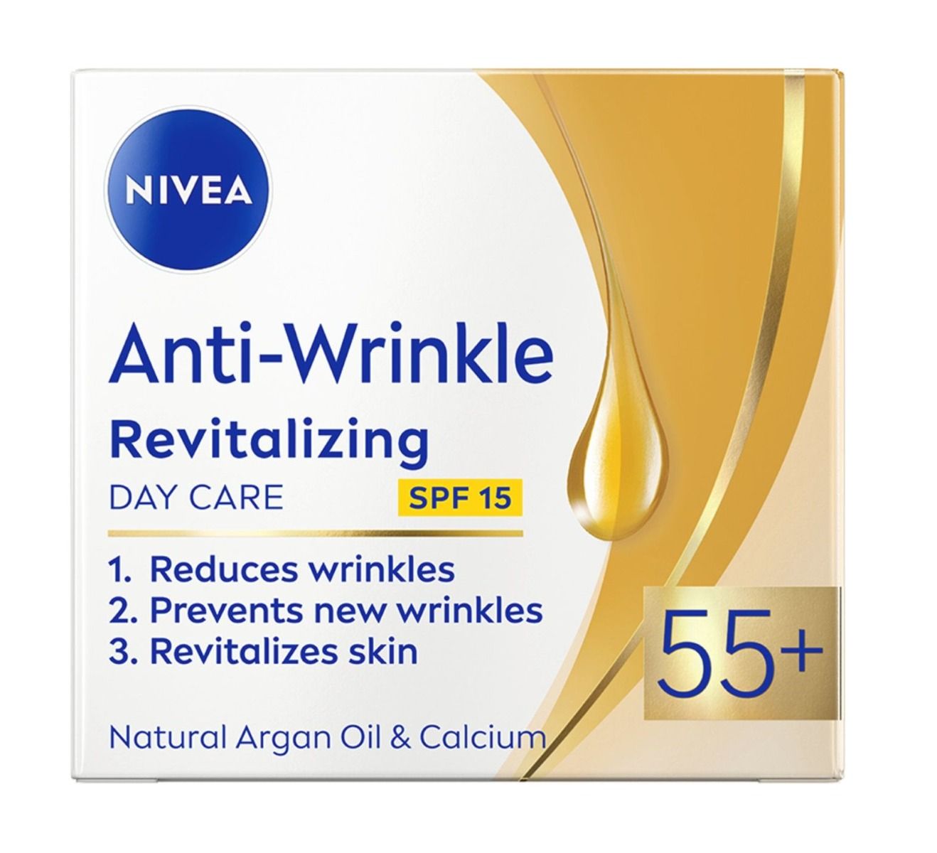 Nivea Anti-Wrinkle 55+ Възстановяващ дневен крем, SPF15 x50 мл
