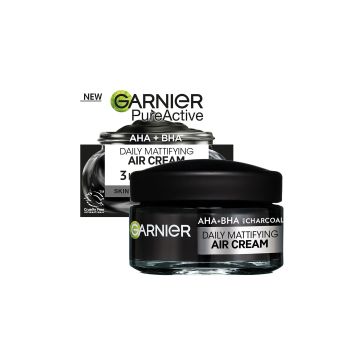 Garnier Pure Active Charcoal Air Матиращ крем за лице срещу несъвършенства x50 мл