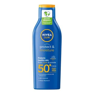 Nivea Sun Protect & Moisture Хидратиращ слънцезащитен лосион SPF50+ х200 мл