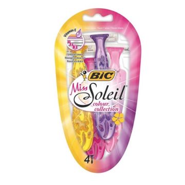 Bic 3 Miss Soleil Colour 3 Самобръсначка за жени x4 броя