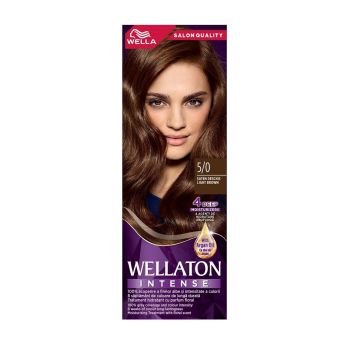 Wellaton Трайна боя за коса за наситен цвят, 5/0 Светло кафяво