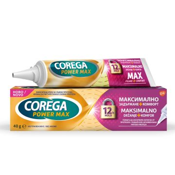 Corega Max Hold & Comfort Фиксиращ крем за зъбни протези х40 грама