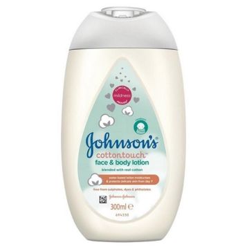 Johnson's Cottontouch Лосион за лице и тяло с истински памук x300 мл