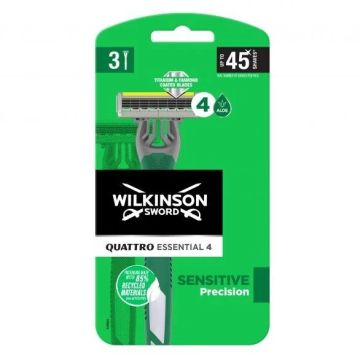 Wilkinson Sword Quattro Essential 4 Sensitive Самобръсначка за мъже x3 броя