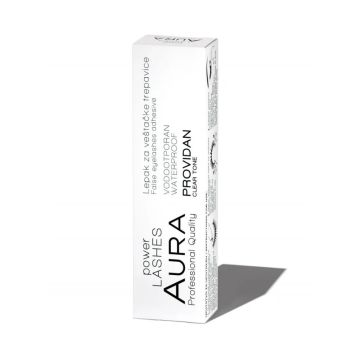 Aura Power Lashes Водоустойчиво лепило за изкуствени мигли x7 грама, Clear