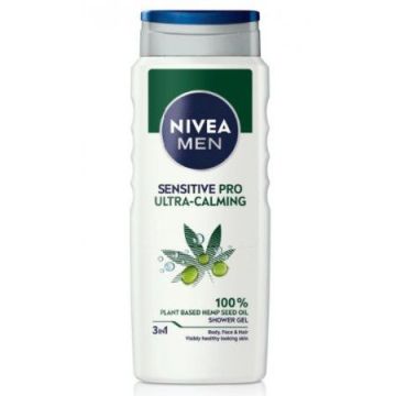 Nivea Men Sensitive Pro Ultra-Calming  Душ гел за мъже за тяло, лице и коса x500 мл