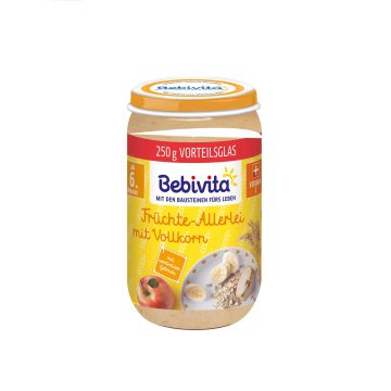 Bebivita Пюре от плодове с пълнозърнести култури x250 грама