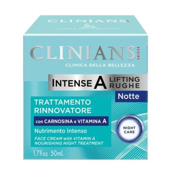 Clinians Intense A Lifting Rughe Нощен анти-ейдж крем с хиалуронова киселина х50 мл