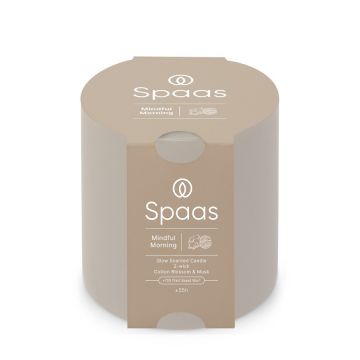 Spaas Mindful Morning Ароматна свещ в чаша, цвят на памук и мускус x160 грама