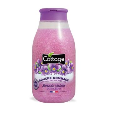 Cottage Violet Sugar Ексфолиращ душ гел за тяло с аромат на виолетки x270 мл