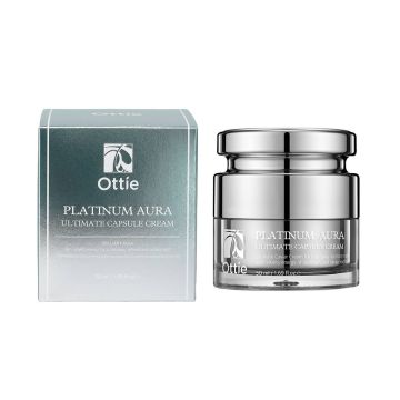 Ottie Platinum Aura Подмладяващ крем-капсула за лице с черен хайвер и платина x50 мл